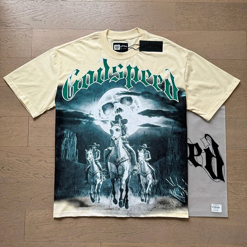 Godspeed T-Shirt Retro Fantasy Pattern