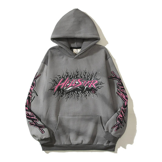 Hellstar Flame Graffiti Hoodie