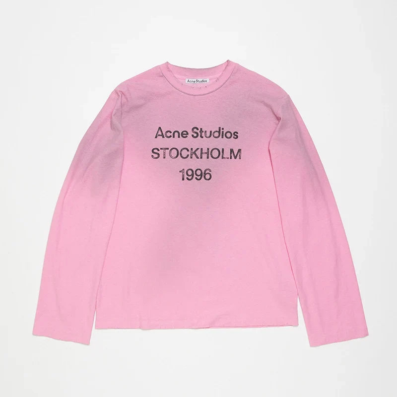 Acne Studios Logo cotton-blend jersey Long Sleeve shirt