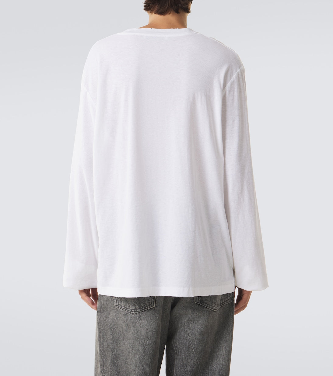 Acne Studios Logo cotton-blend jersey Long Sleeve shirt